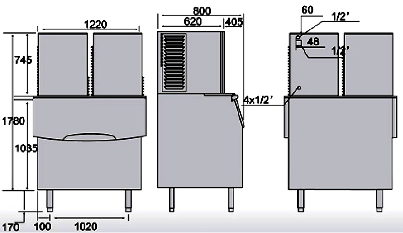 Banner Tomori JM Series crescent ice maker